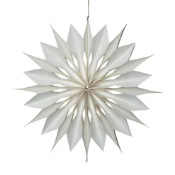 STAR TRADING Dekostjerne Flinga papir hvit med magnet, batteri Best