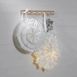 STAR TRADING Dekostjerne Frost, papir uten fatning Ø 50 cm hvit| Julebelysning