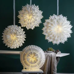 STAR TRADING Dekostjerne Frost, papir uten fatning Ø 50 cm hvit| Julebelysning