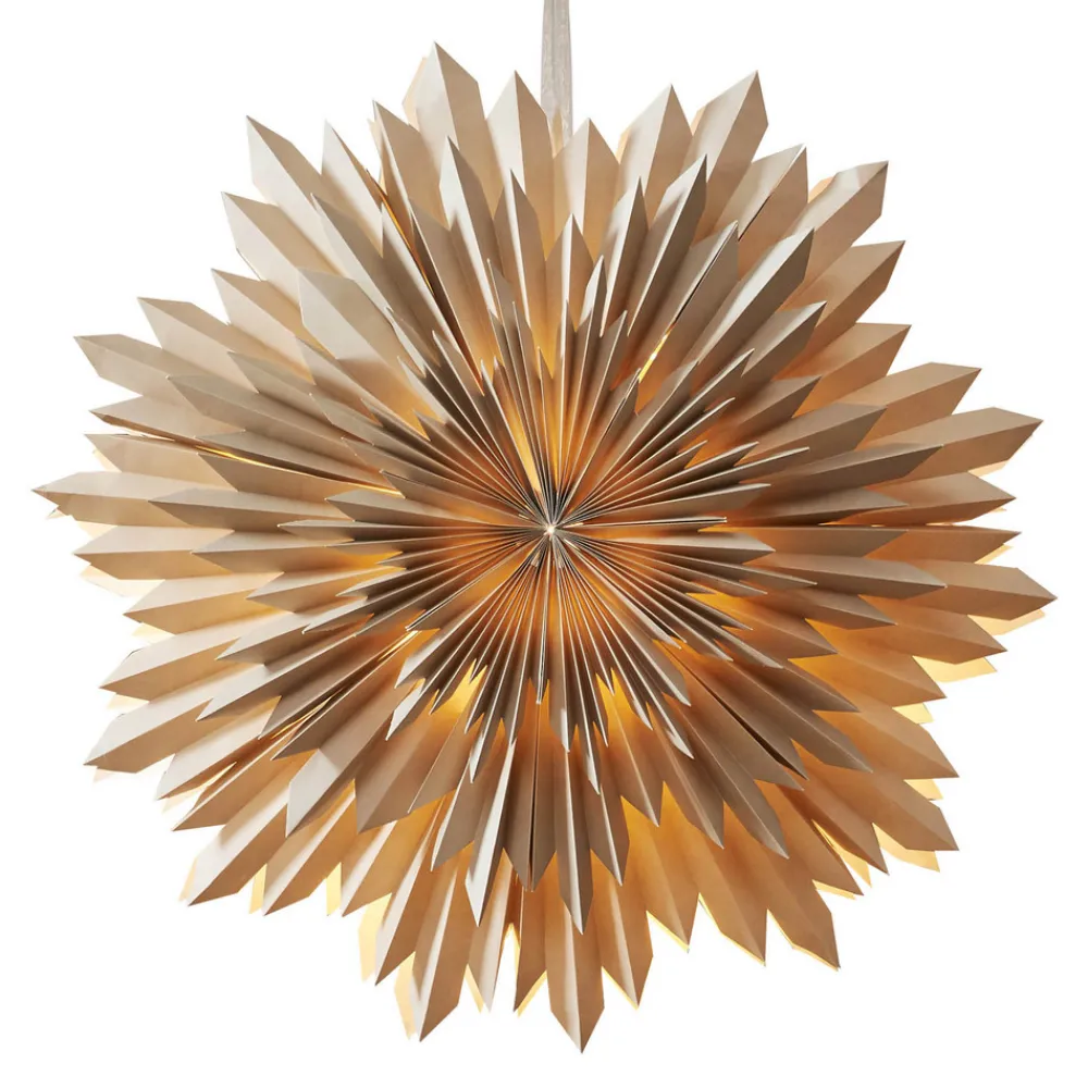 STAR TRADING Dekostjerne Ice, papir, uten fatning, beige Best