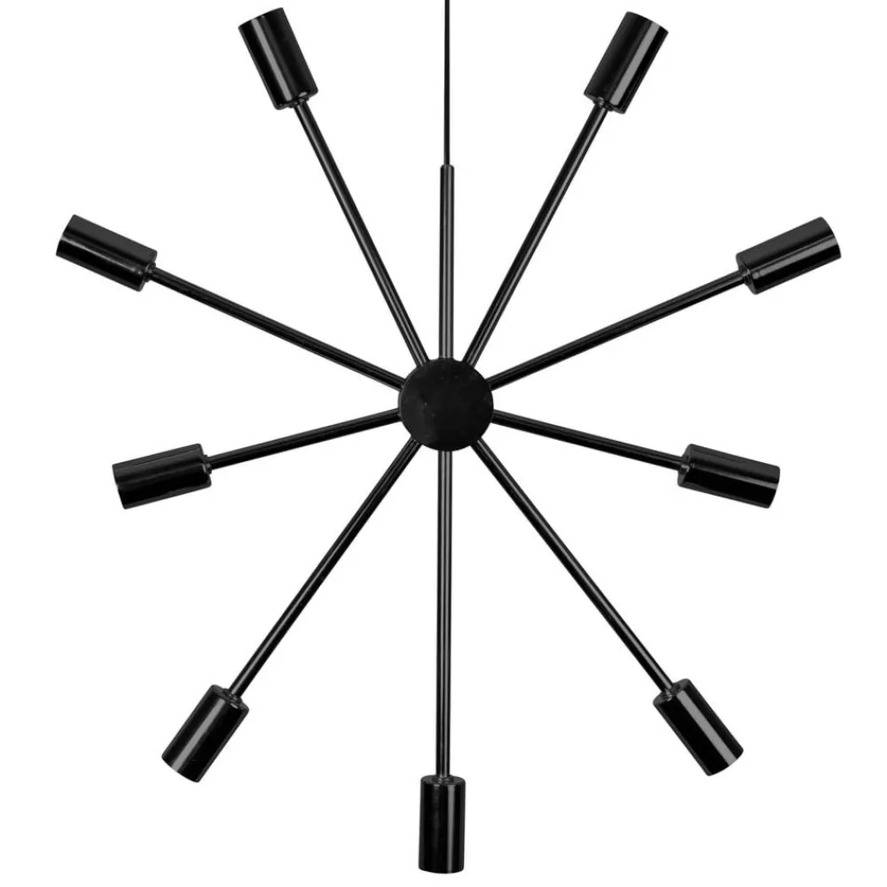 STAR TRADING Dekostjerne Pix av metall, 9 lyskilder, svart| Julebelysning|Dekorasjonsbelysning