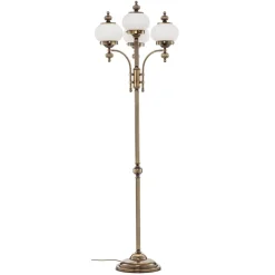 ORION DELIA gulvlampe med 4 lys i antikk messing| Gulvlamper