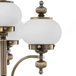 ORION DELIA gulvlampe med 4 lys i antikk messing| Gulvlamper