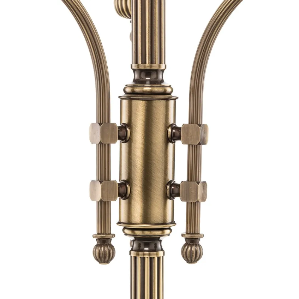 ORION DELIA gulvlampe med 4 lys i antikk messing| Gulvlamper