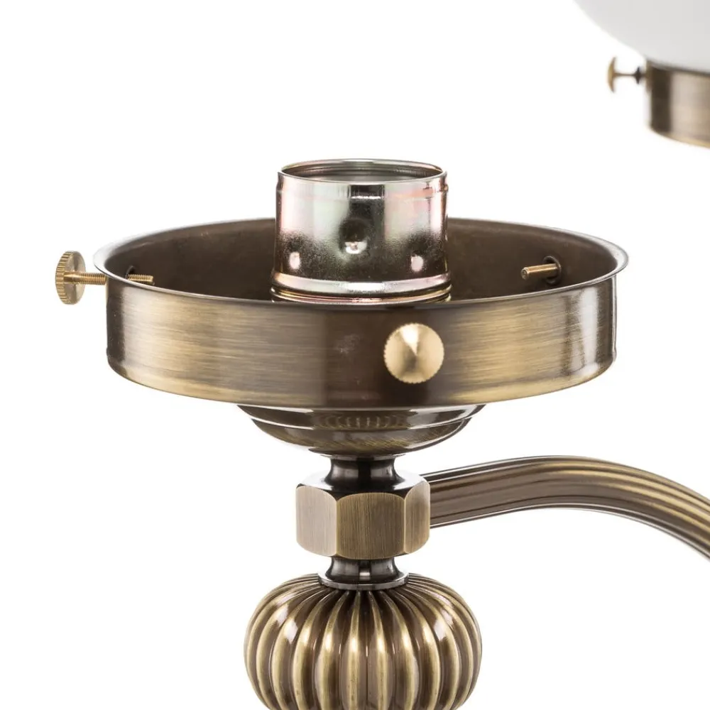 ORION DELIA gulvlampe med 4 lys i antikk messing| Gulvlamper