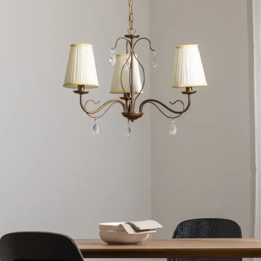 ONLI Delia lysekrone, bronsefarget, 3 lyskilder, Ø 60 cm Clearance