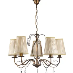 ONLI Delia lysekrone, bronsefarget, 5 lyskilder, Ø 68 cm Clearance