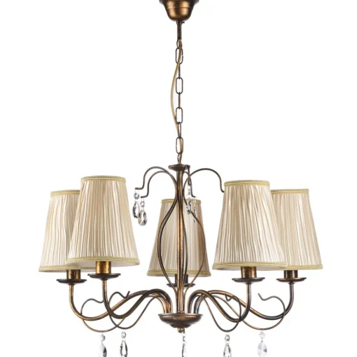 ONLI Delia lysekrone, bronsefarget, 5 lyskilder, Ø 68 cm Clearance