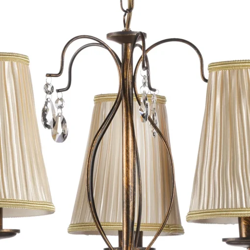 ONLI Delia lysekrone, bronsefarget, 5 lyskilder, Ø 68 cm Clearance