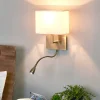 Searchlight Delvis satinert vegglampe Leda med LED-lys| Design- Og Hotellbelysning|Led-Innendørs