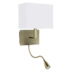 Searchlight Delvis satinert vegglampe Leda med LED-lys| Design- Og Hotellbelysning|Led-Innendørs