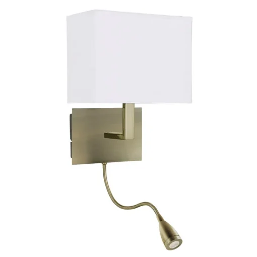 Searchlight Delvis satinert vegglampe Leda med LED-lys| Design- Og Hotellbelysning|Led-Innendørs