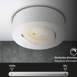 Briloner Desi innfellingslampe, hvit, Ø9cm, dimbar, 3000K Discount
