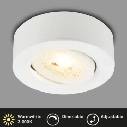 Briloner Desi innfellingslampe, hvit, Ø9cm, dimbar, 3000K Discount