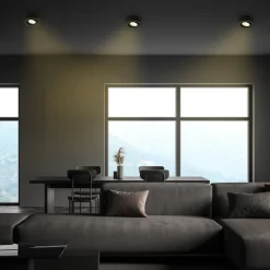 Briloner Desi innfellingslampe, svart, Ø9cm, av/på, 3000K| Downlights