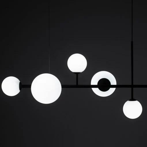 ALDEX Dione hengelampe, 6 lyskilder, svart| Pendellamper