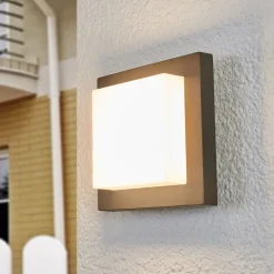 Lucande Diskret Celeste utendørs LED-vegglampe| Vegglamper Utendørs