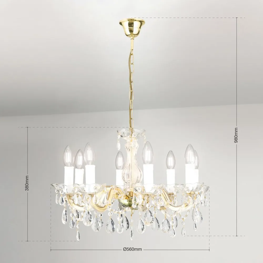 ORION Dolores lysekrone 8-lyskilder| Lysekroner