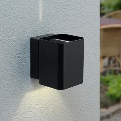 Lucande Doppelt strålende LED-utevegglys Nikolas Hot