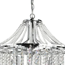 Searchlight Dorchester lysekrone, krystallglass, 5 lyskilder, Ø 64 cm, E14| Lysekroner