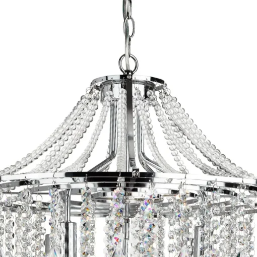 Searchlight Dorchester lysekrone, krystallglass, 5 lyskilder, Ø 64 cm, E14| Lysekroner