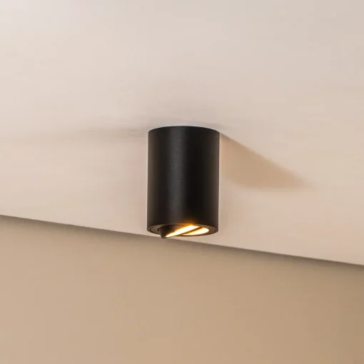 Eko-Light Downlight Bima, rund svart Hot