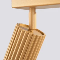 SOLLUX LIGHTING Downlight carbon, gullfarget, lengde 117 cm, aluminium, 6 lyskilder.| Taklamper