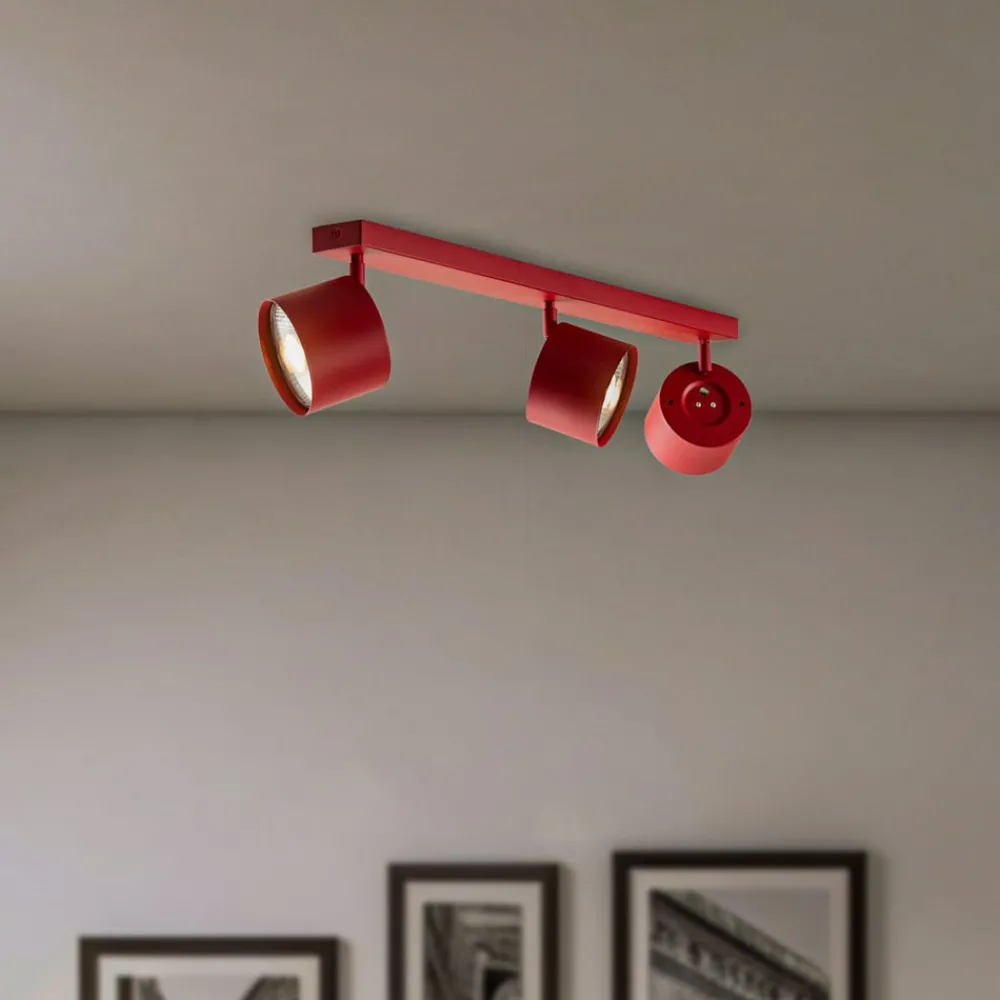 Argon Downlight Chloe justerbar med 3 lyskilder, rød| Spotter I Tak