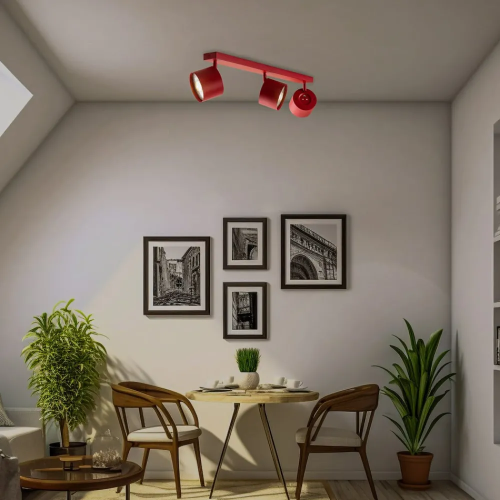 Argon Downlight Chloe justerbar med 3 lyskilder, rød| Spotter I Tak