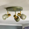 Argon Downlight Destin, 3 lyskilder grønn/messing| Spotter I Tak
