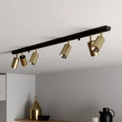 Nowodvorski Lighting Downlight Eye Spot 6 lyskilder, svart/messing Hot