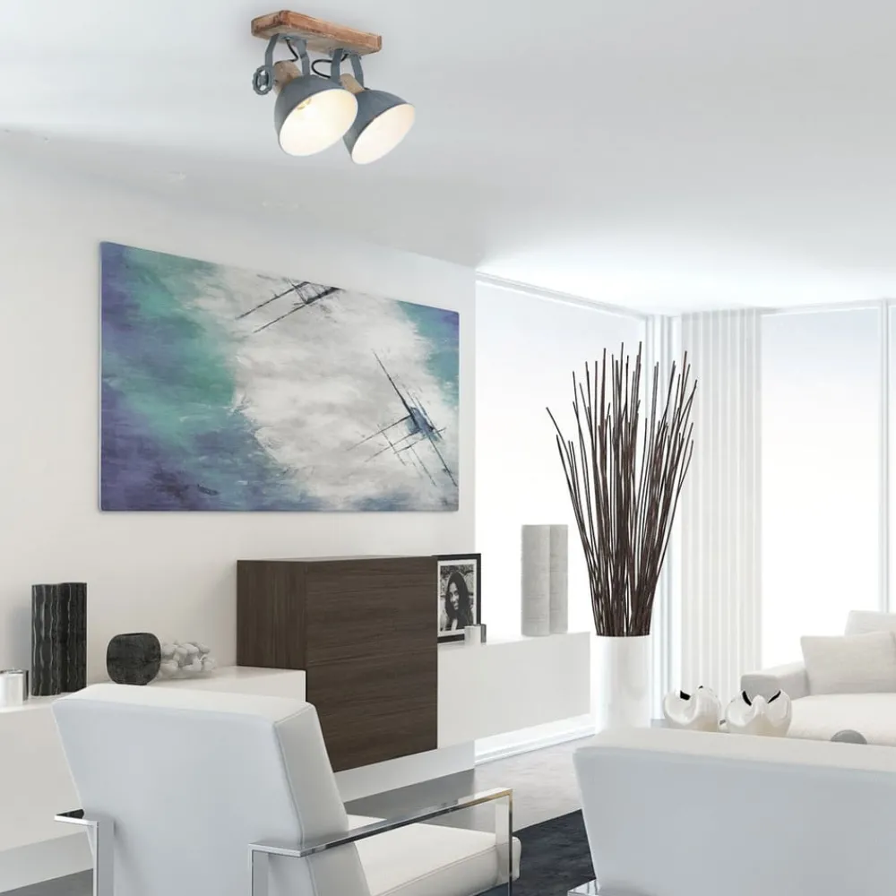 Steinhauer Downlight Gearwood, 2 lyskilder, grå| Spotter I Tak|Taklamper