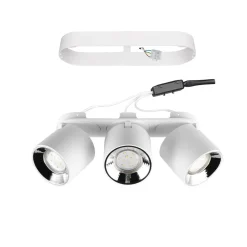 Trio Lighting Downlight Guayana GU10 3 lyskilder hvit| Spotter I Tak