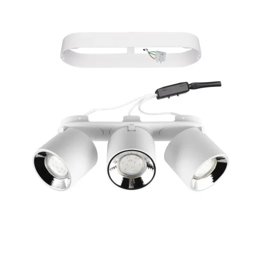 Trio Lighting Downlight Guayana GU10 3 lyskilder hvit| Spotter I Tak