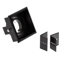 FARO BARCELONA Downlight Hyde 1 lyskilde kantet dreibar svart| Downlights|Spotter I Tak