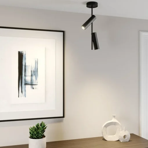 SIGMA Downlight Leda 2, 2 lyskilder, svart| Spotter I Tak|Taklamper