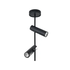SIGMA Downlight Leda 2, antrasitt, 2 lyskilder, stål, høyde 55 cm| Spotter I Tak