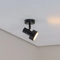 SIGMA Downlight Mona, 1 lyskilde, svart, bevegelig, stål