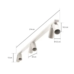 Nowodvorski Lighting Downlight Mono VI i hvit, 6 lyskilder| Spotter I Tak