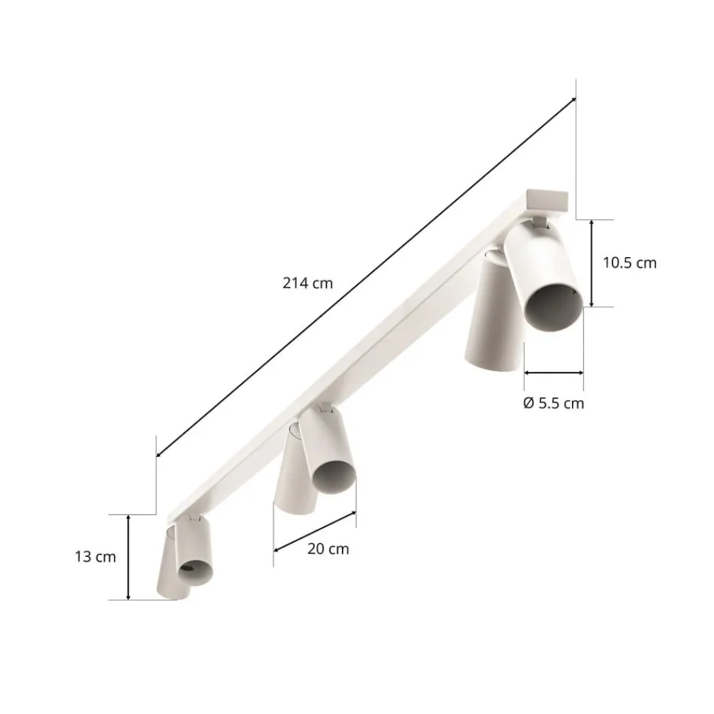Nowodvorski Lighting Downlight Mono VI i hvit, 6 lyskilder| Spotter I Tak
