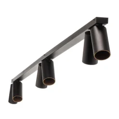 Nowodvorski Lighting Downlight Mono VI, svart/gull, 6 lyskilder| Spotter I Tak