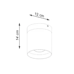 SOLLUX LIGHTING Downlight Rif, hvit, Ø 12 cm, tre, aluminium| Spotter I Tak