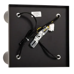 SOLLUX LIGHTING Downlight Round i svart, 4 lyskilder, firkantet