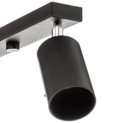 SOLLUX LIGHTING Downlight Round i svart, 4 lyskilder lineære| Spotter I Tak