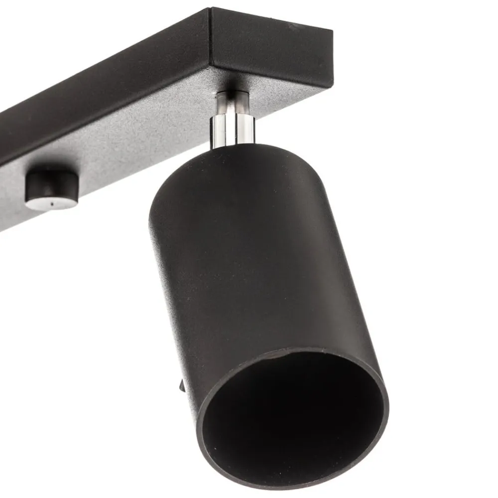 SOLLUX LIGHTING Downlight Round i svart, 4 lyskilder lineære| Spotter I Tak