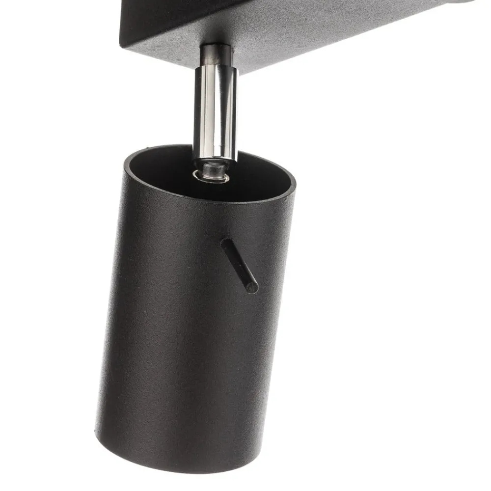 SOLLUX LIGHTING Downlight Round i svart, 4 lyskilder lineære| Spotter I Tak