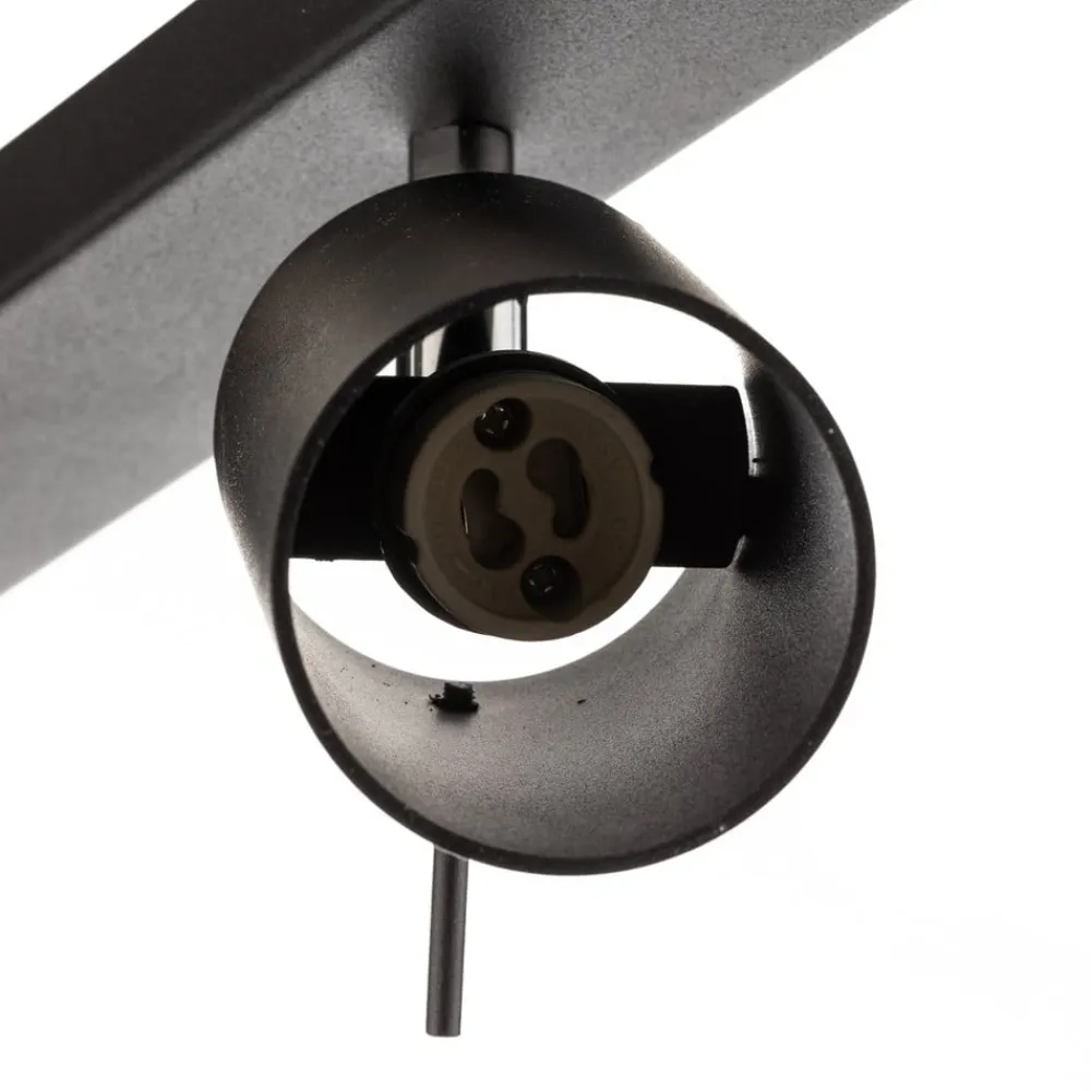 SOLLUX LIGHTING Downlight Round i svart, 4 lyskilder lineære| Spotter I Tak