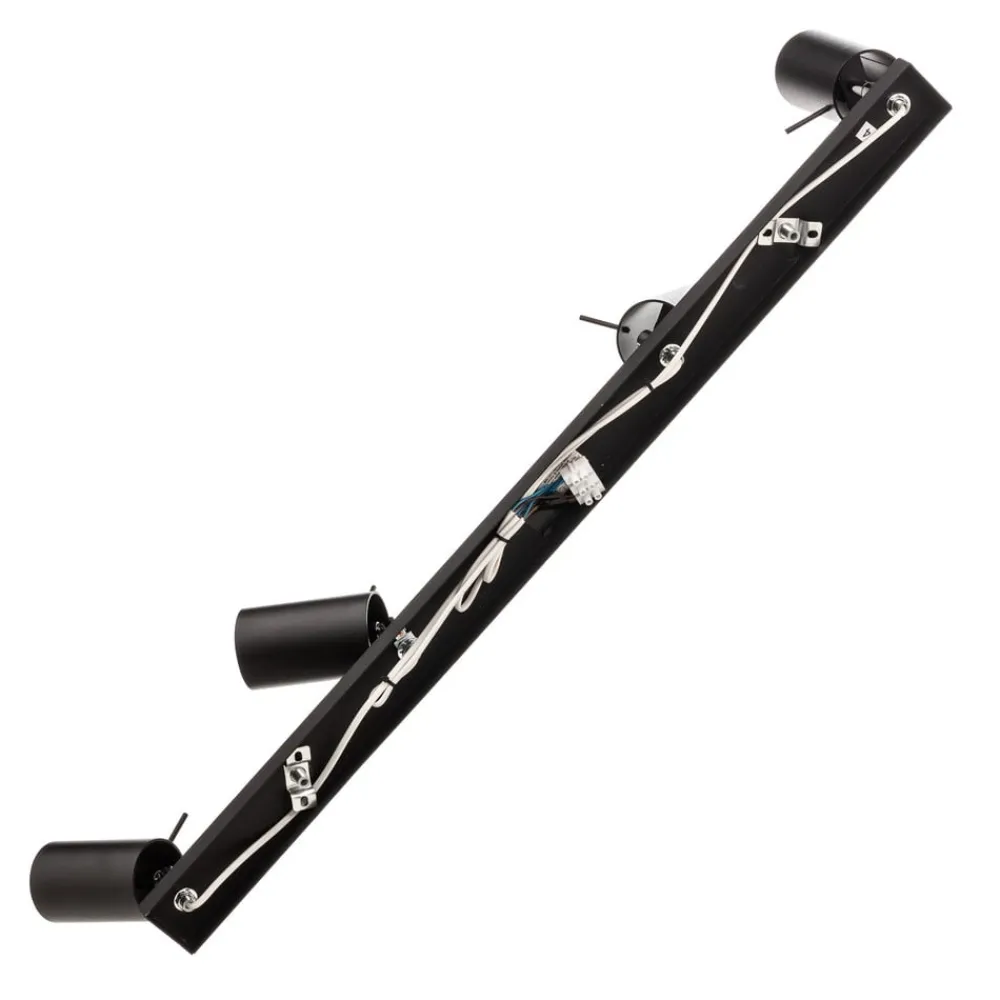 SOLLUX LIGHTING Downlight Round i svart, 4 lyskilder lineære| Spotter I Tak