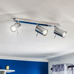 SOLLUX LIGHTING Downlight Round, krom, 3 lyskilder lineær| Spotter I Tak