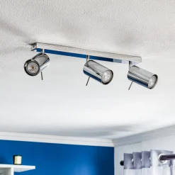 SOLLUX LIGHTING Downlight Round, krom, 3 lyskilder lineær| Spotter I Tak